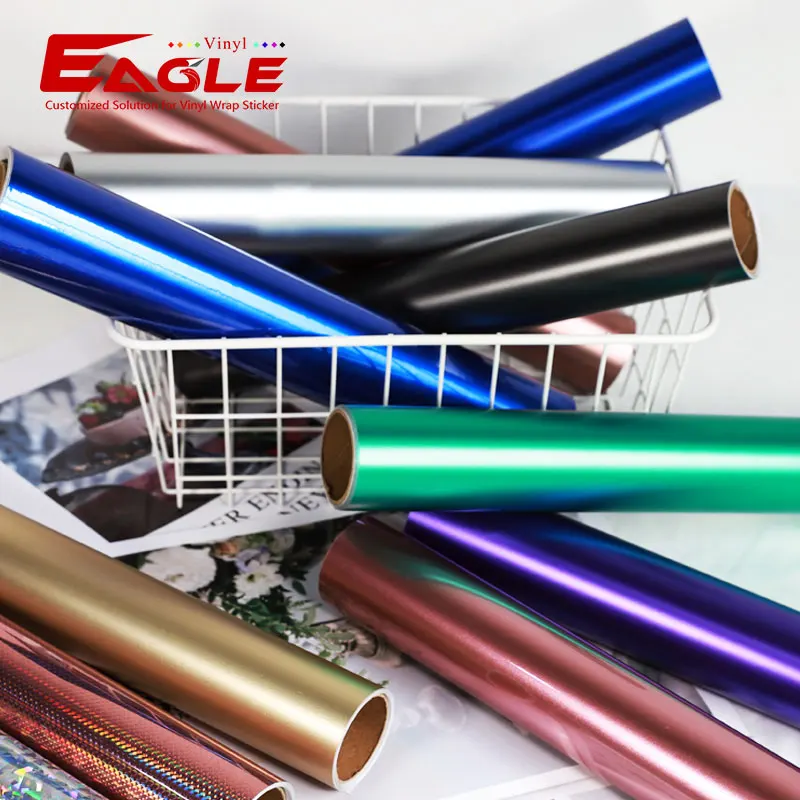 Wholesale DIY Craft Colorful Matte Chrome Purple Hologram Cutting Film Self Adhesive Sticker Holographic Vinyl