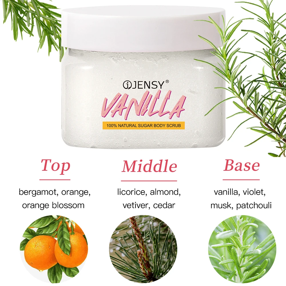Глубокое очищение веганский натуральный тумерик ваниль частная этикетка отбеливание оптовая продажа органический Отшелушивающий сахарный скраб для ног тела