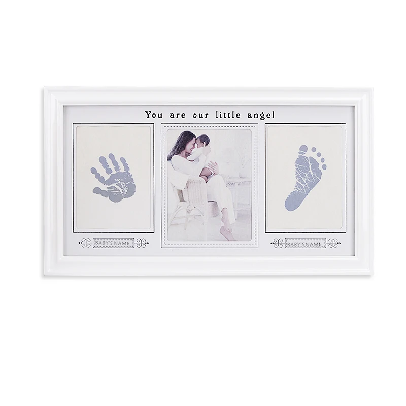 HOFINE Design Handprint Footprint Keepsake Clay Kit with Included Safe Clean-touch Ink First Year Photo Frame Hot Sale New Baby