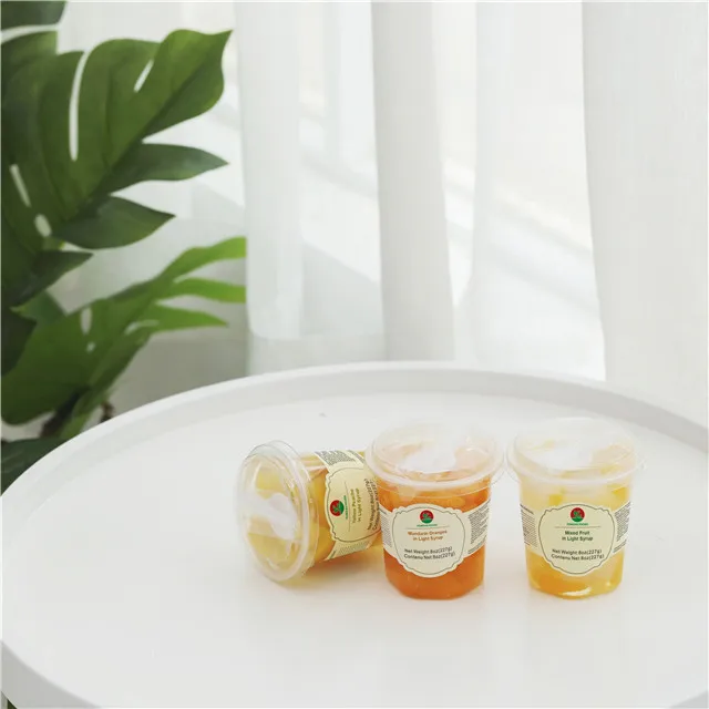 
8oz (227g )Canned Fruit Yellow Peaches Mixed Fruit in Syrup 