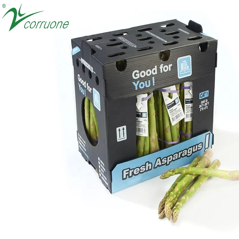 ПП гофрированная пластиковая коробка для овощей и фруктов correx Corn okra сельскохозяйственная упаковочная