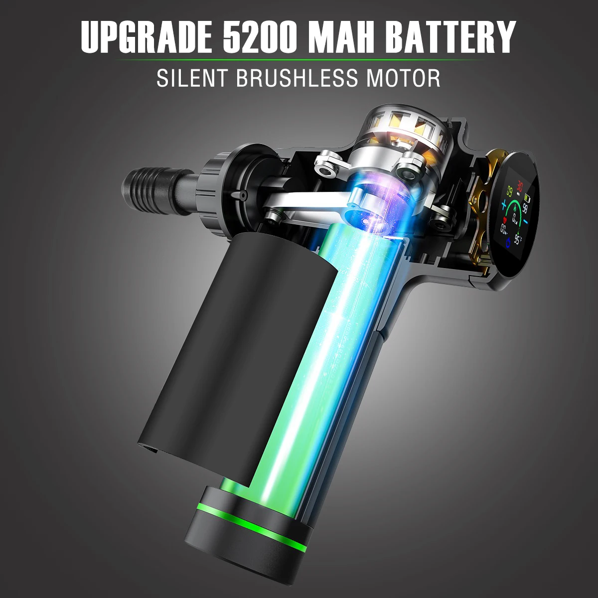 Factory OEM Muscle Massage Gun Heart Rate Calorie Calculate Powerful Professional Deep Tissue Percussion Massage Gun For Athlete