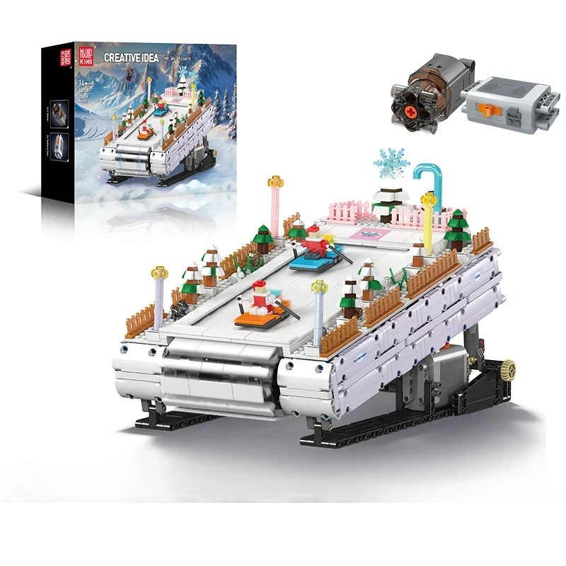 Mould King 10158 Christmas ski resort model Building blocks sets bricks MOC educational puzzle blocks toys kids Christmas gifts