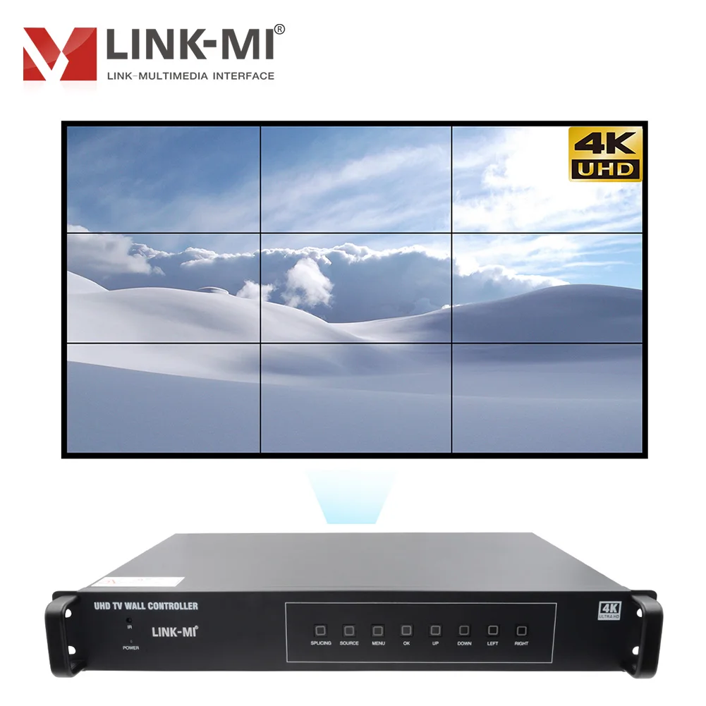 LINK-MI 4K 9 каналов контроллером видеодисплея PIP 3x3 2x2 2x3 3x2 2x4 4x2 HDMI DP множественных входных