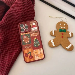 Waterproof Case Phone 360 Protect Case Cute 3D Doll Cartoon Christmas Deer Phone Case For iPhone