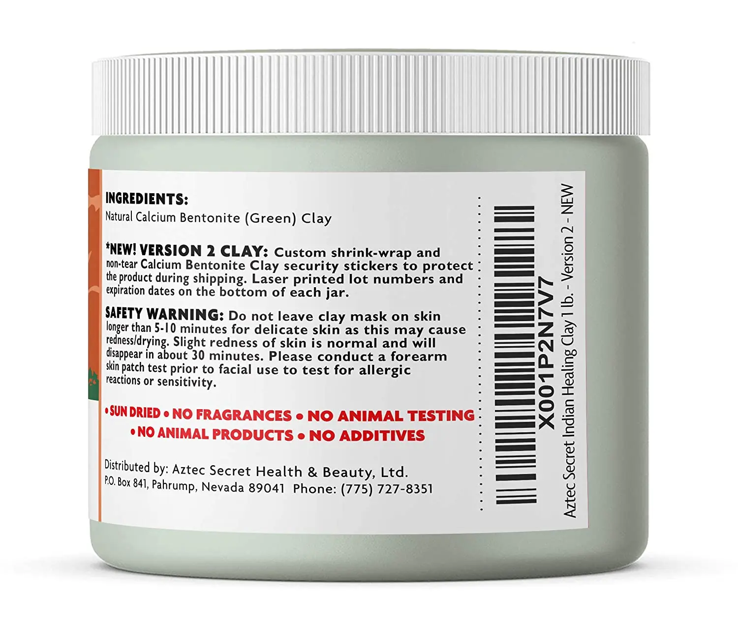 Oem/Odm Original 100% Natural Faceial Volcanic Mud Mask Deep Pore Cleansing Mask Aztec Secret Calcium Indian Healing Clay