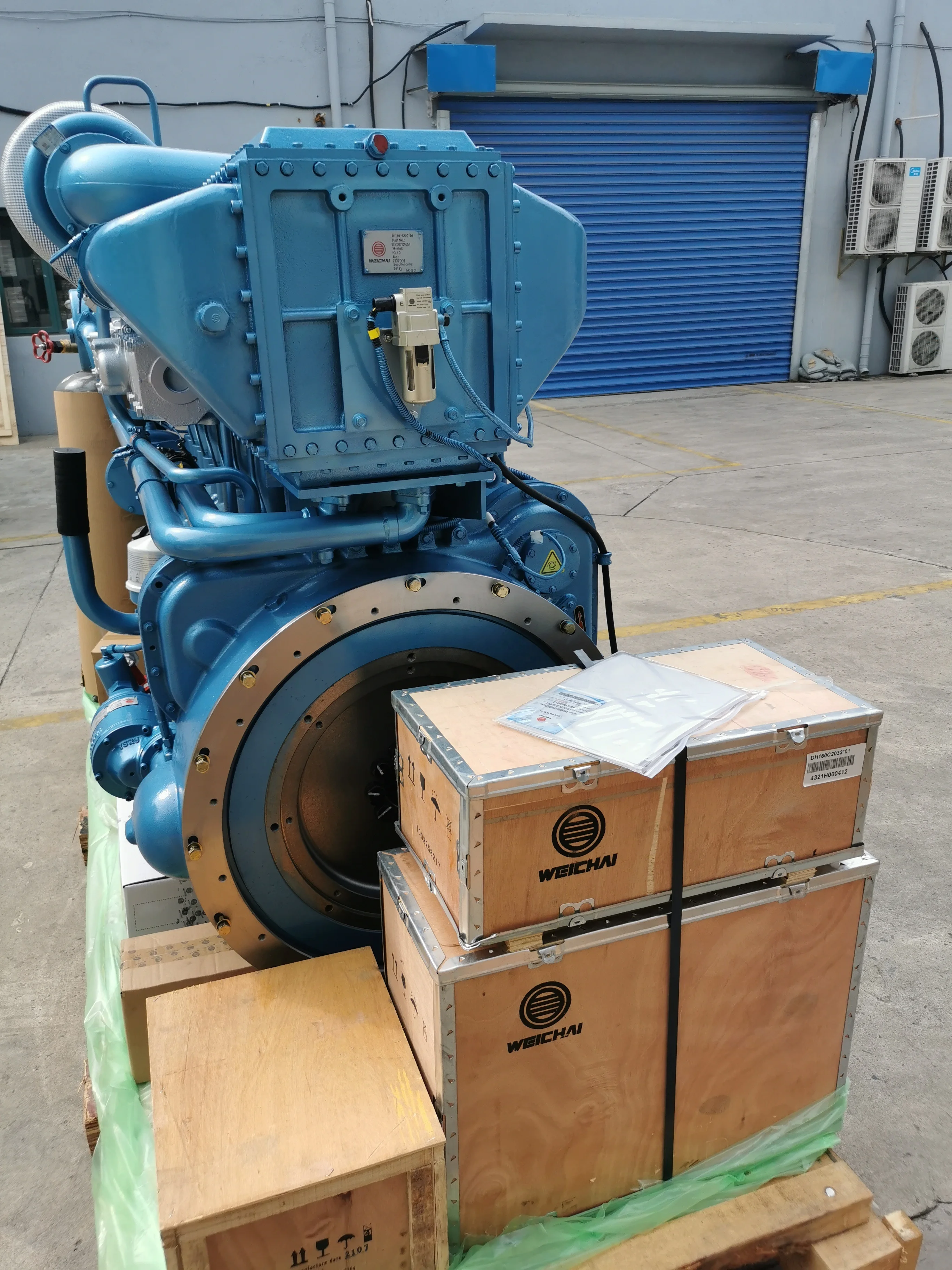 4 stroke 6 cylinders weichai x6170 series258kw 1000rpm diesel marine engine X6170ZC350-1