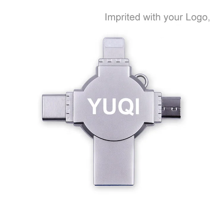 Surprise Priceotg usb flash drive 4in1 memory 8gb 16gb 32gb 64gb 128GB Wholesale usb stick 3.0 metal 2in1 usb flash drive