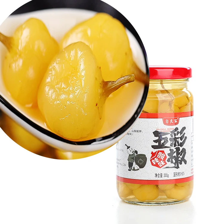 China high quality pickles colorful pickled pepper with soy souce is a good spicy food for vegetarian diet