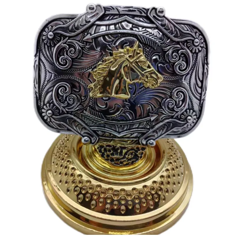 3D Horse Head Bronze Animal Rodeo Cowboy Western Belt Buckle
