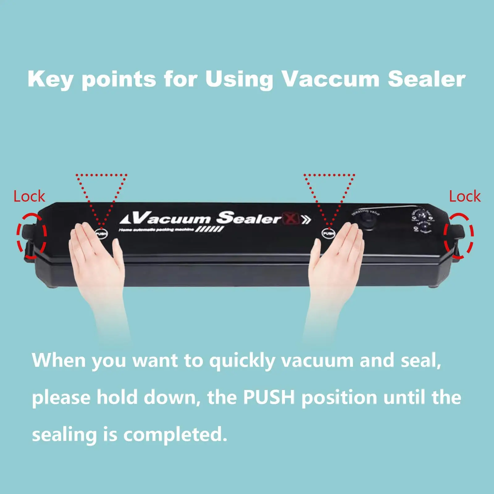 Custom logo Manufactures Automatic Food Vacuum Sealer Machine Household Portable Packing Electric Vacuum Food Sealer with 10 Bag