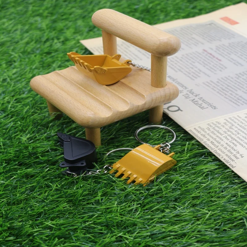 DIY micro digger bucket backhoe excavator loader mini digger 3D llaveros CHAVEIRO Stereo Digger Hook Machine Keychain