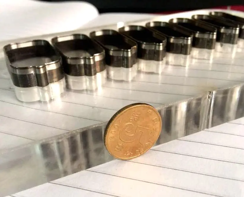 NO MOQ Custom design acrylic laser cutter cutting dies for leather Craft