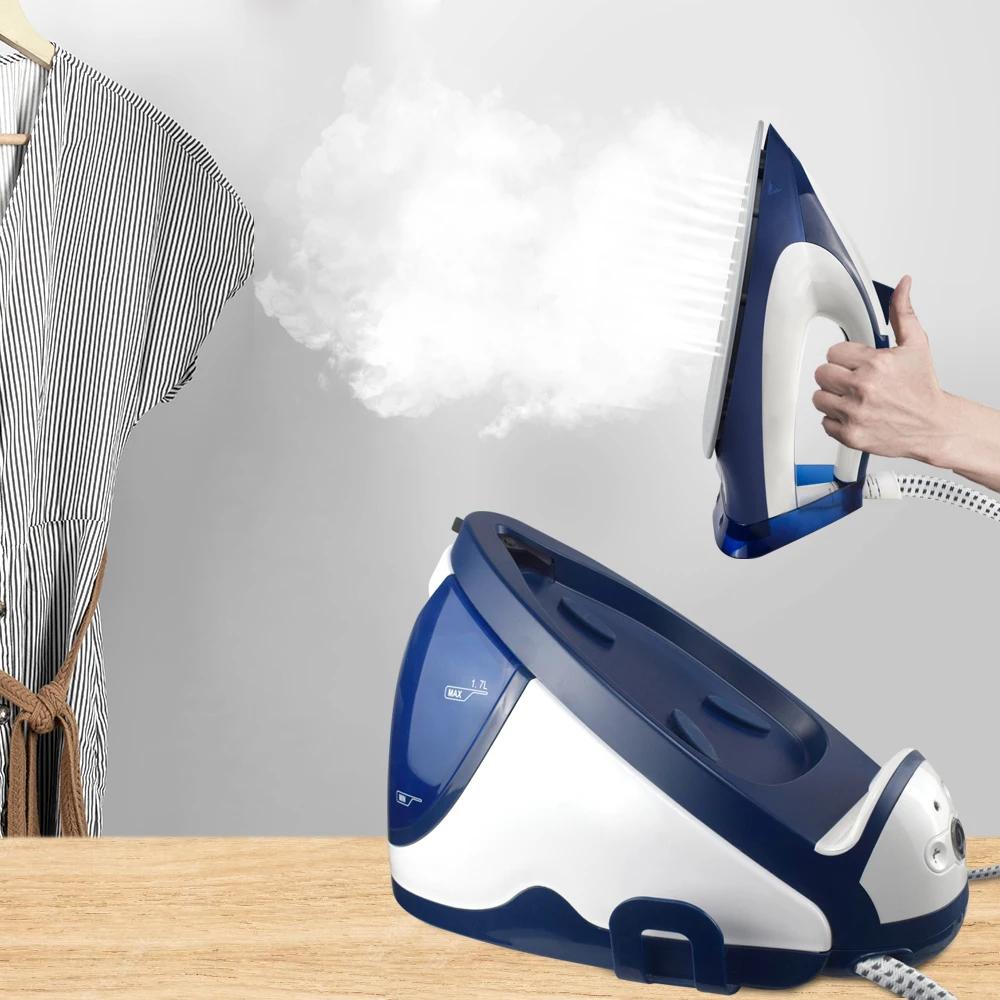 High-power ECO 7.0 bar high performance portable handheld garment steam generator and station iron with boiler