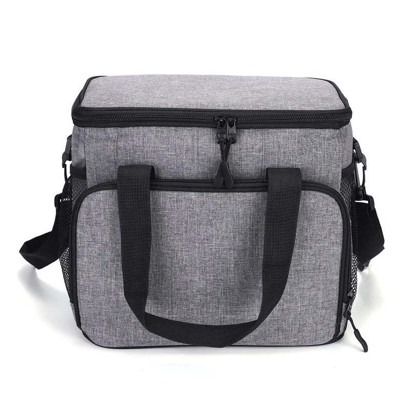 Custom Printed Reusable Thermal Insulated Food Delivery Bag Portable Large Tote Grocery Cool Carry Lunch Cooler Bag