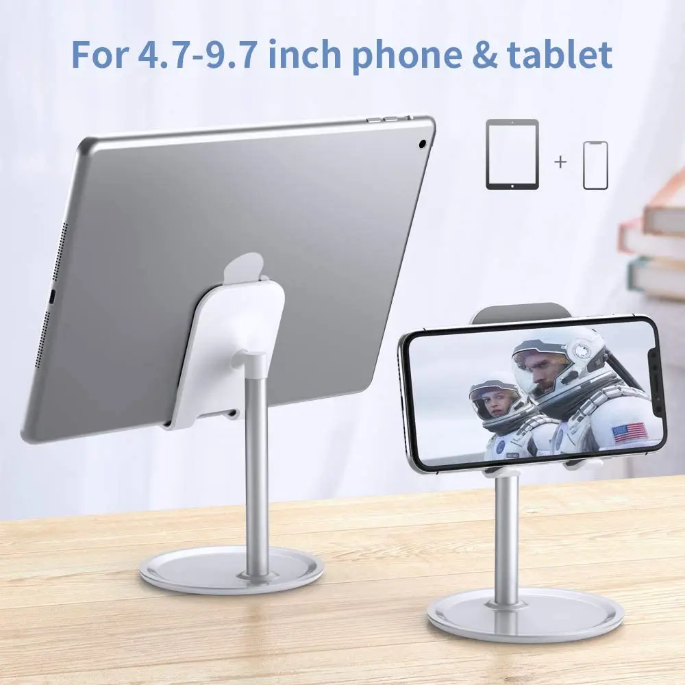 
Desktop Phone and Tablet Holder Stand TAIWORLD Phone Holder Stand for Desktop Adjustable Angle Universal Tablet Phone 