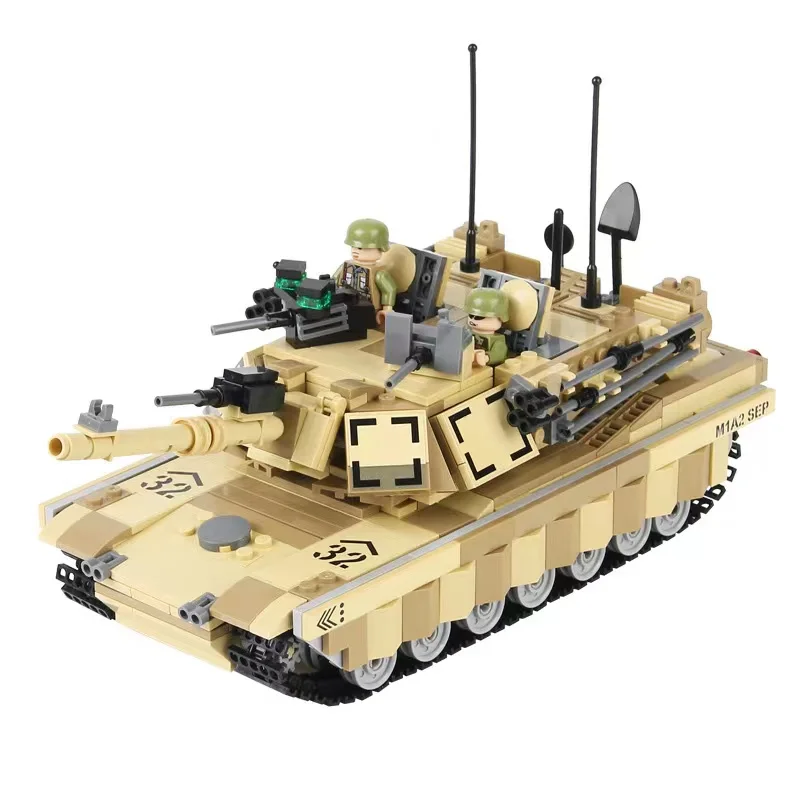 Новая модель военного танка M1A2 пластиковая конструктор костюм 914 шт. боевые танки игрушка для детей