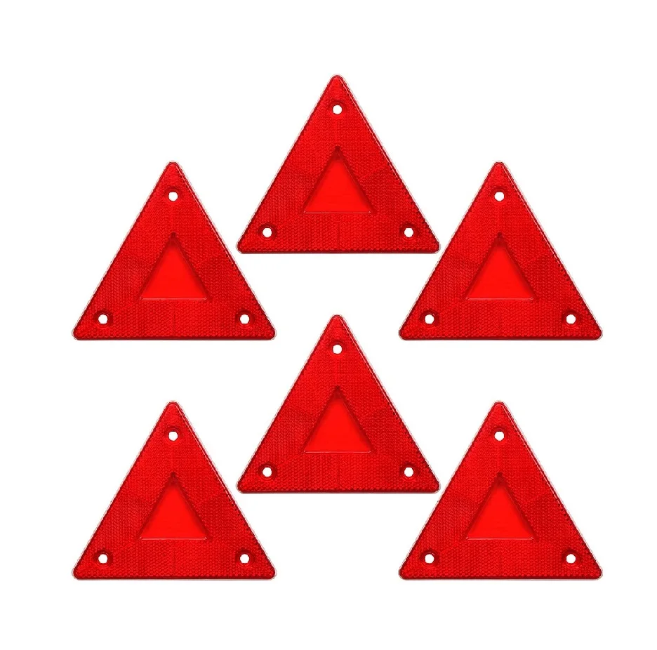 FREE SAMPLE Red Safety Reflector Warning Sign, Slow Moving Vehicle Triangle Safety Sign for Outdoor Truck, Car