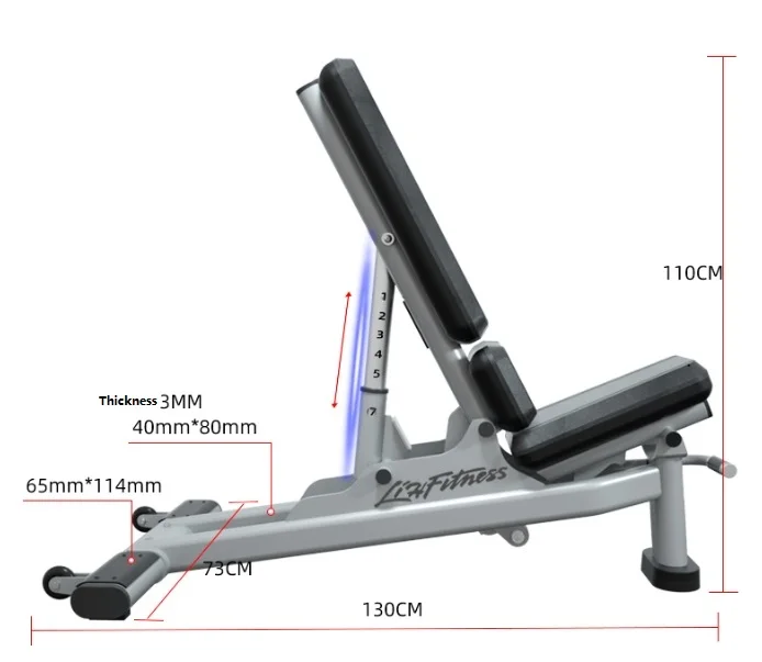Factory wholesale high quality gym equipment adjustable weight bench