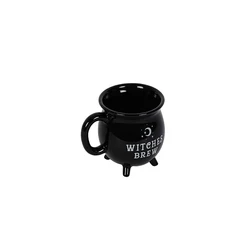 Custom Creative Ceramic Witches Brew Cauldron Mugs Black porcelain mugs