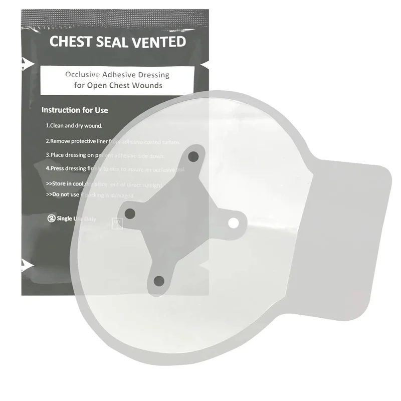 Free shipping SentryMed Hot Sale North American Rescue Hyfin Chest Seal Medical Chest Seal Vented with 4 holes