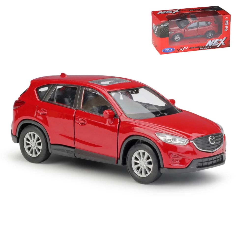 1:36 Mazda CX5 модель игрушечного автомобиля Welly 1/36 Литой Сплав внедорожник миниатюрная Выдвижная задняя дверь открываемая коллекция подарок для мальчиков и детей