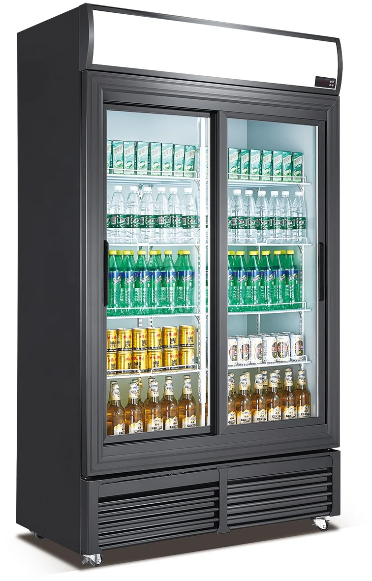 Suiling ETL 2-sliding door upright showcase chiller/commercial  refrigerator/ beverage display/drinks cooler US market LGF-1000S