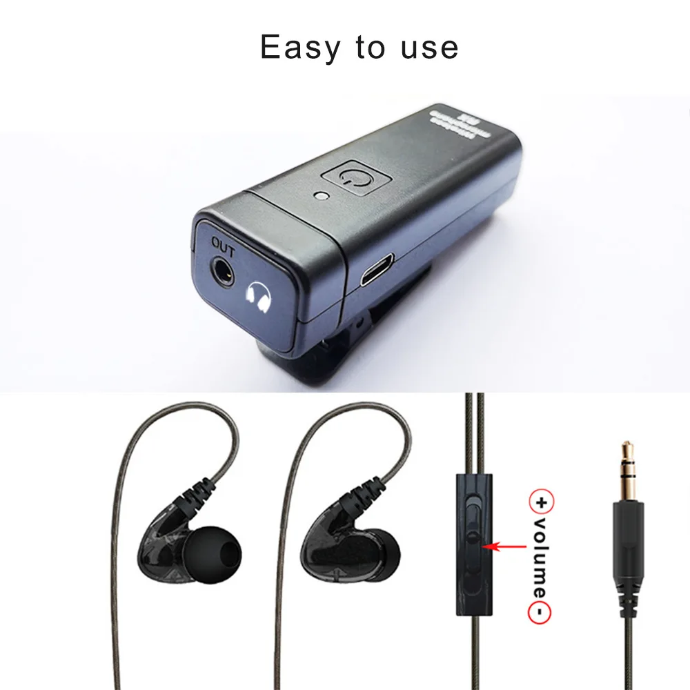 MIM-M1 wireless monitoring singer stage return music accompaniment audio host voice real-time return ear monitoring system UHF