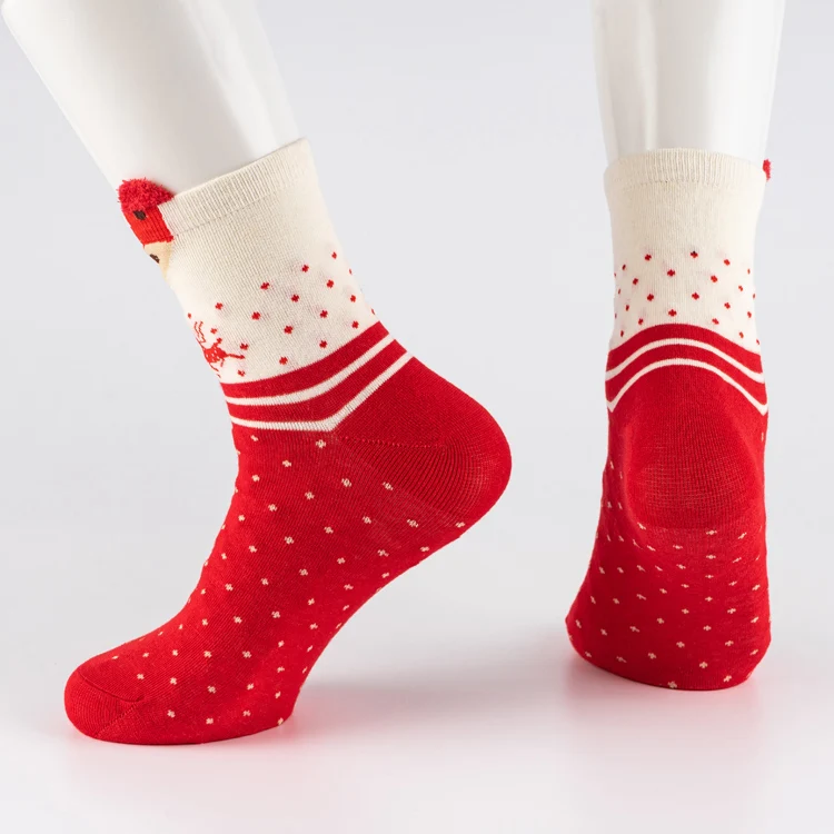 Provide OEM/ODM service anti-slip kids baby stripe christmas socks