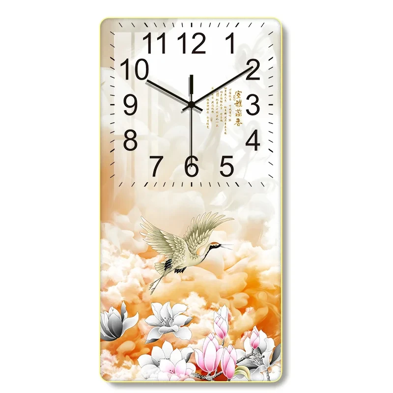 Living room dining room crystal porcelain wall clock modern simple hanging art clock