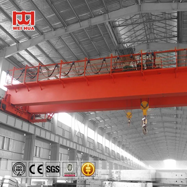 heavy duty 50 Ton 20 Ton 200 50T QD Double Girder Overhead Crane Bridge travelling cranes