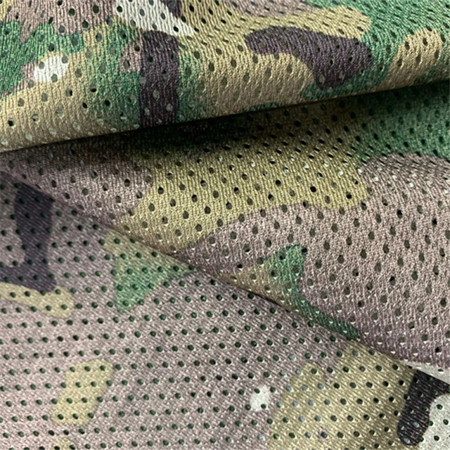 Camouflage mesh Knitting fabric  quick dry mesh fabric polyester sporting clothes mesh fabric