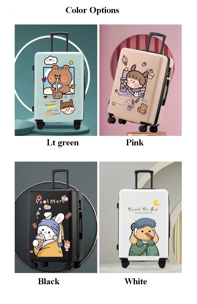 beauty suitcase 3 pcs cheap trolley luggage with retractable wheel fashion trolley shopping bags multi color travelling suitcase