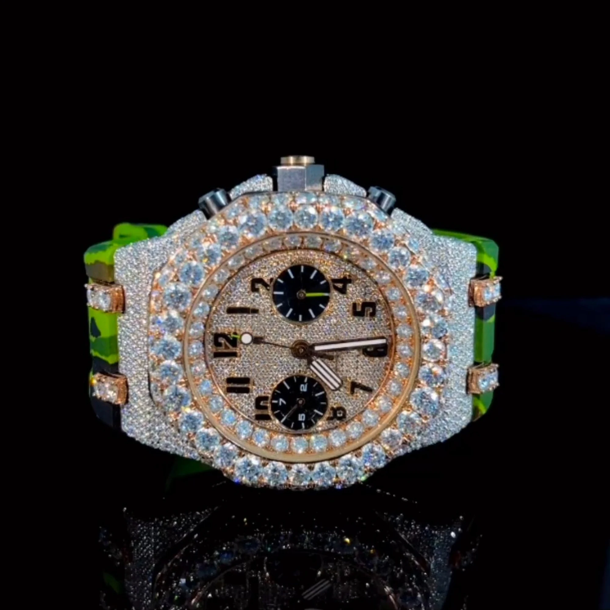 Good Quality Luxury Silver Gold Bling Hip Hop Iced Out Watch Lab Grown Diamond Watch Fully Diamond Quartz Watches