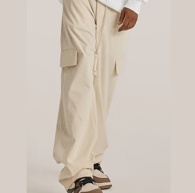 custom brand  4 colors 300 grams heavyweight high quality  cargo pants corduroy pants  corduroy pants men