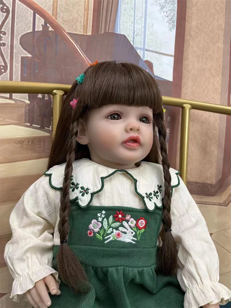 NPK 60cm Kids Toys Doll Soft Cloth Body Reborn Toddler Girl Doll Princess Lifelike Soft Touch Baby Doll Gifts for Children