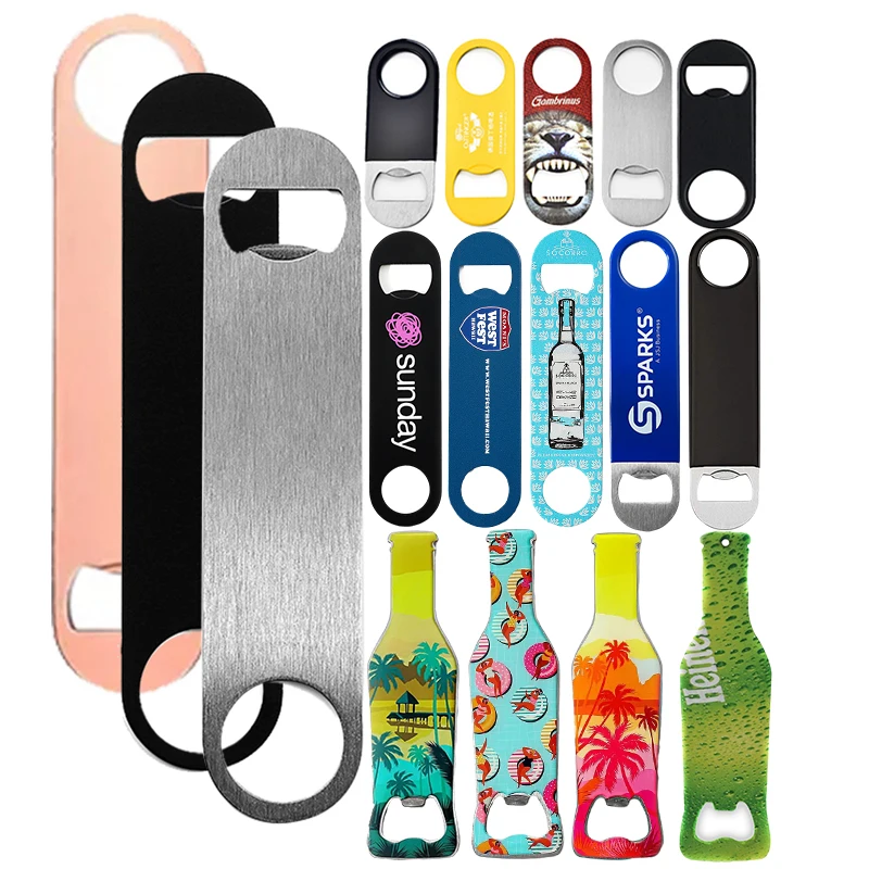 Manufacturer Customized Blank Flat Beer Opener Custom Logo Sublimation Bar Wine Opener Stainless Steel Bottle Opener