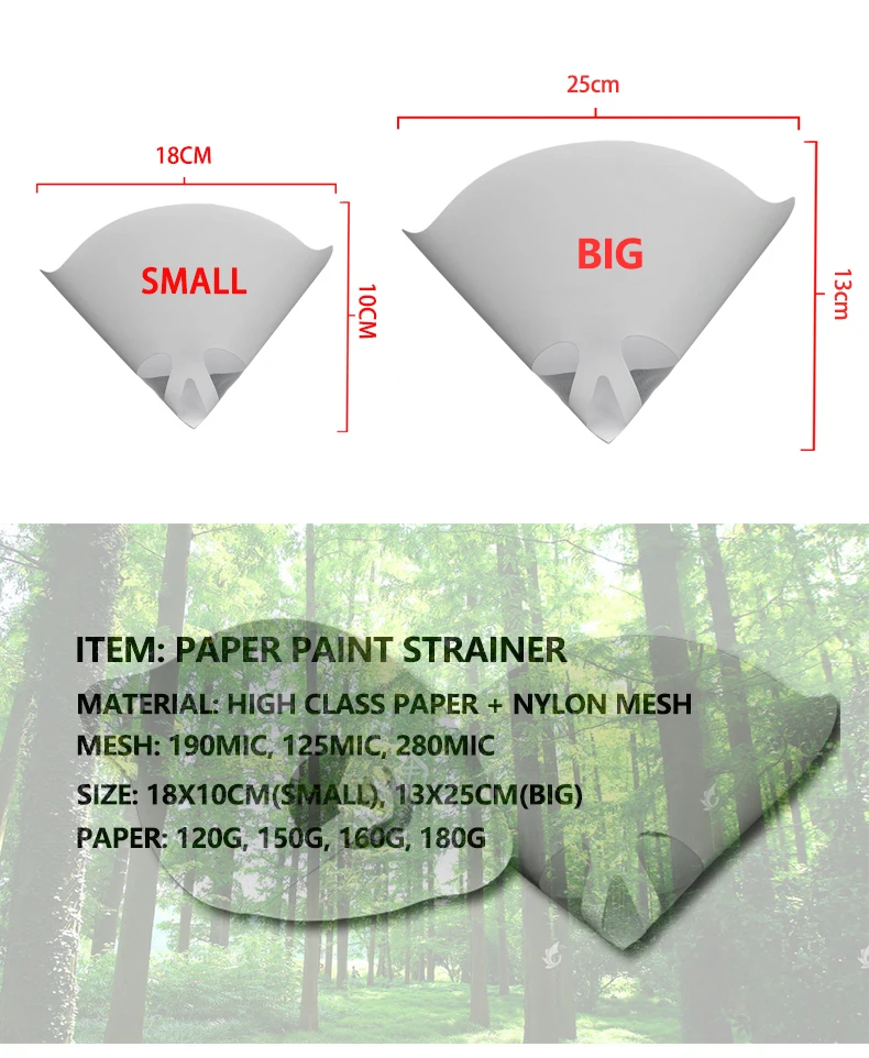 Good Mesh Paper Paint Strainer For Auto Painting
