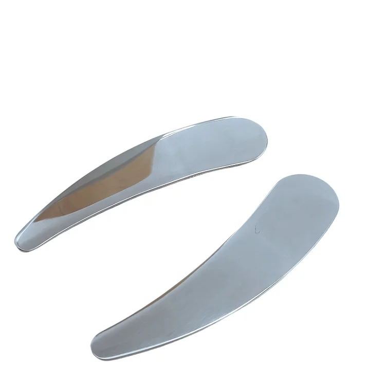 Laser Free Makeup Palette Mask Stick Spoon Silver Metal Mini Custom Cosmetic Spoon