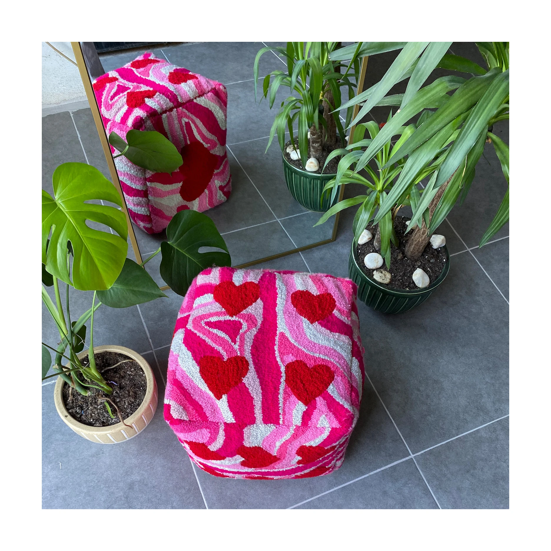 Custom Pattern Cute Square Dice Floor Seat Cushion Tufted Lazy Floor Sofa Seat Cushions for Adults