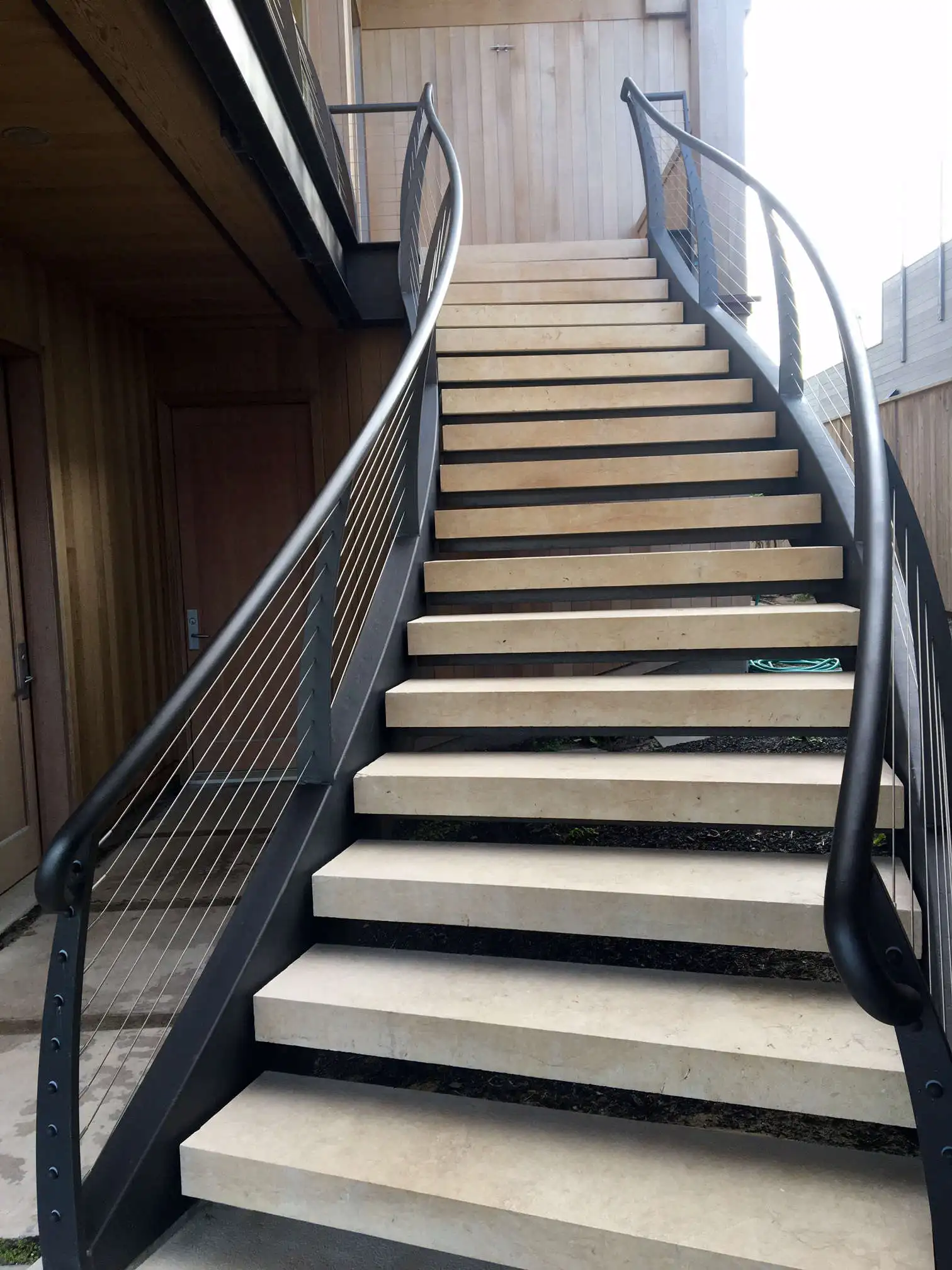 Cbdmart Elegant Custom Made Floating Staircase With Sleek Modern Indoor Style High End Stair Treads Floating Staircase
