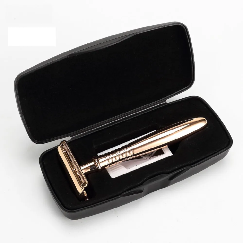 eco friendly rose gold underarm double edge blade shaving cut safety women razor blade shavers refills thickness