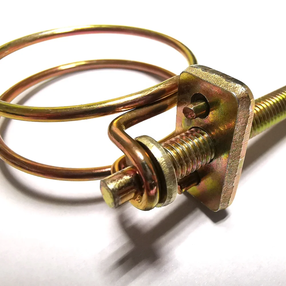 Factory Quality Steel Double Wire Pipe Clamp Adjustable Bolt Quick Connecting Hose Clamp