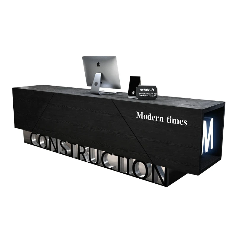 Vintage Industrial Style Company Front Desk Reception Desk Dance Room Beauty Salon Bar Counter Clothing Store Cashier Desk