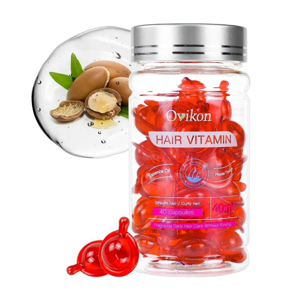 Factory Price Hair Care Essential Oil Capsule Vitamin Serum 40 Capsules Hair Vitamin Capsule
