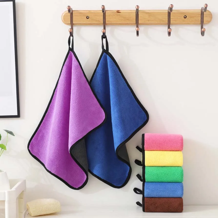 Thickened Absorbent Cleaning Cloth Microfiber Towel Car Wash Wipe Car Dry Towel
