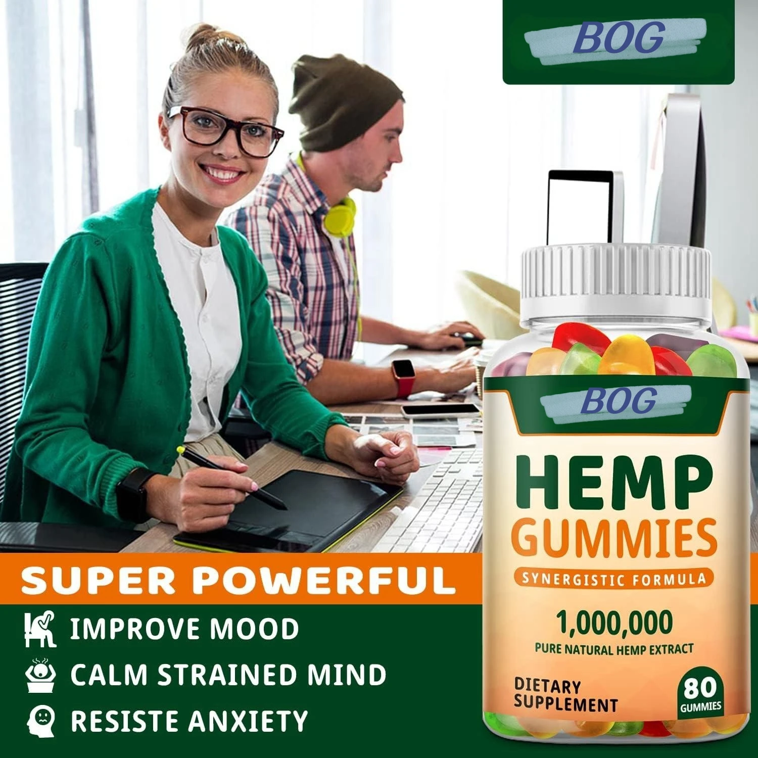Hot Sale OEM/ODM Hemp Gummies Premium 6000 MG For Peace Great & Relaxation Gummies Vitamin & Omega 3,6,93&6&9 Hemp Gummies Candy