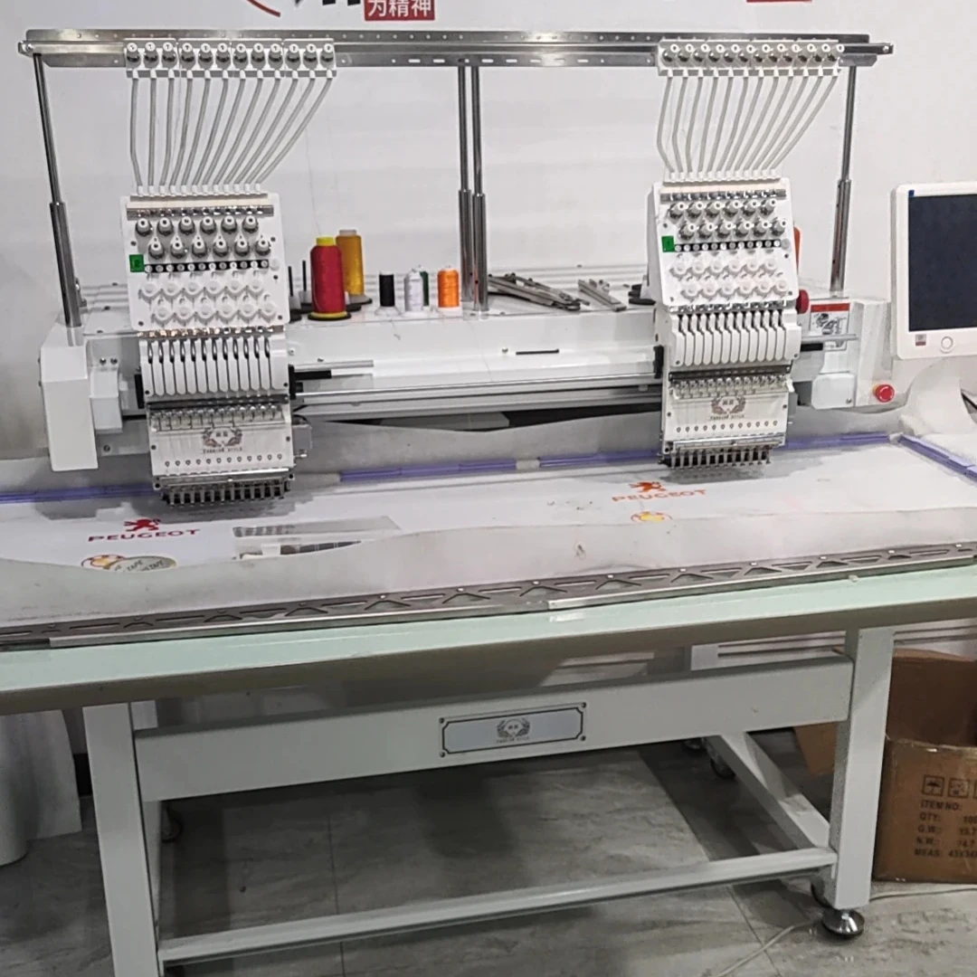 SHANGCHEN low price 500*800mm Taji Ma 2 heads 1202  Embroidery machine Industrial  ApplicationTwo Head Twelve needles multi-func