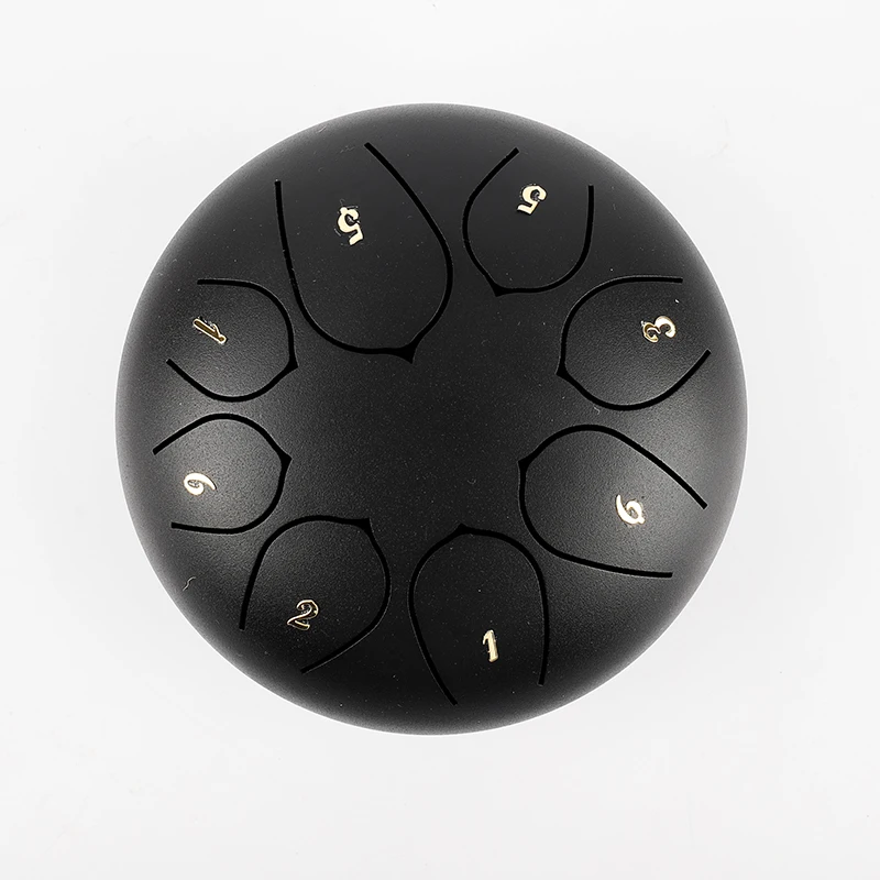 Manufacturer supply the 6inches 8tones  percussion-instrument  hand pan  for yoga steel tongue drum
