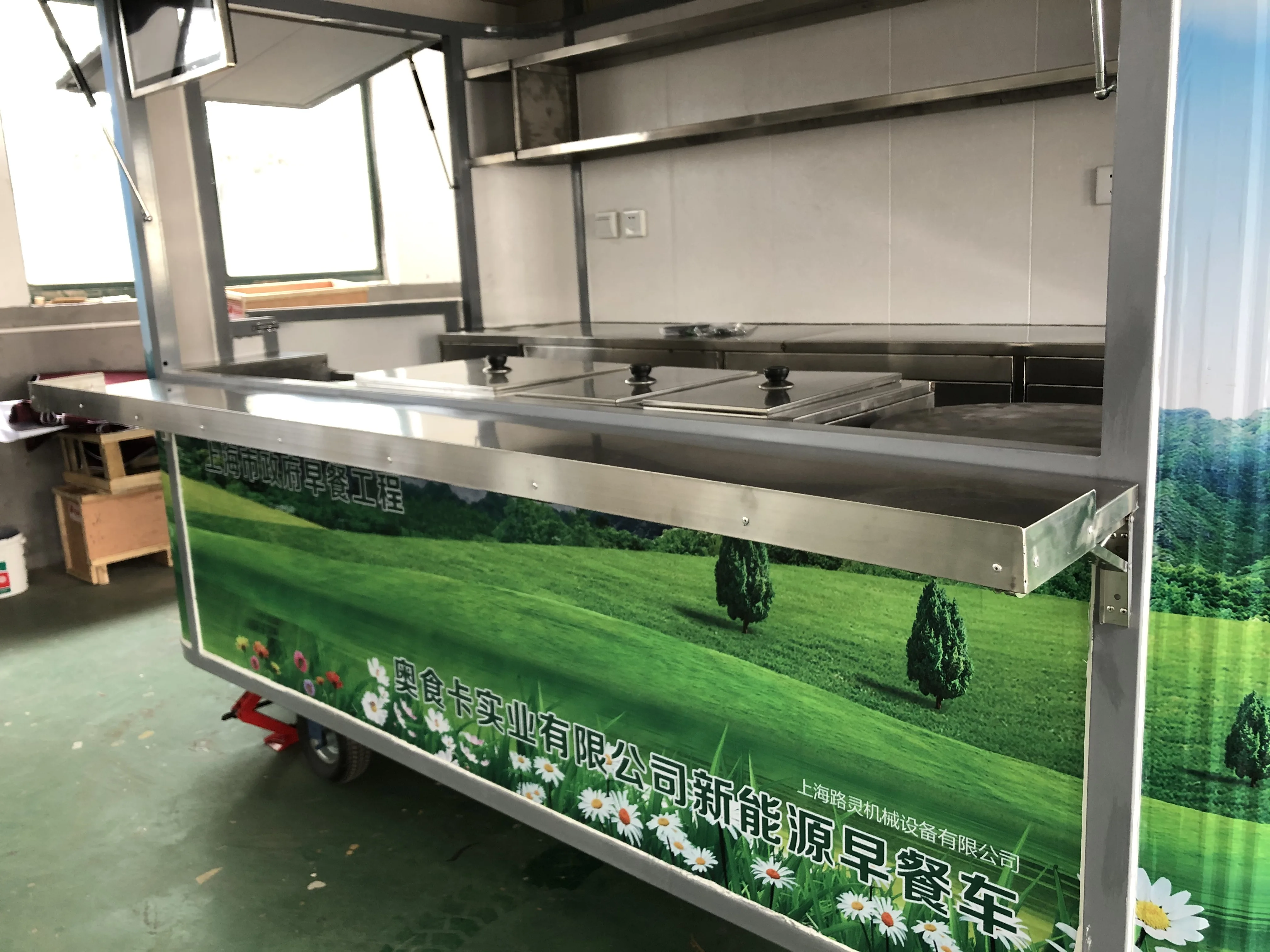 
customized mobile hamburger food cart mobile pizza food trailer 